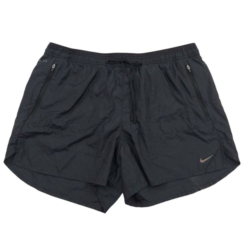 Nike Dri-Fit Stride Run Division Shorts Mens XL Black 5" Brief Lined Running